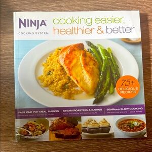 Ninja Cooking System Cookbook - White and Orange